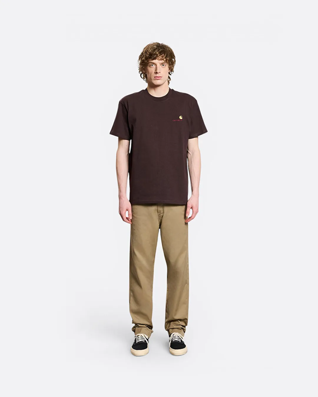 American Script Kahverengi Erkek T-shirt - 2