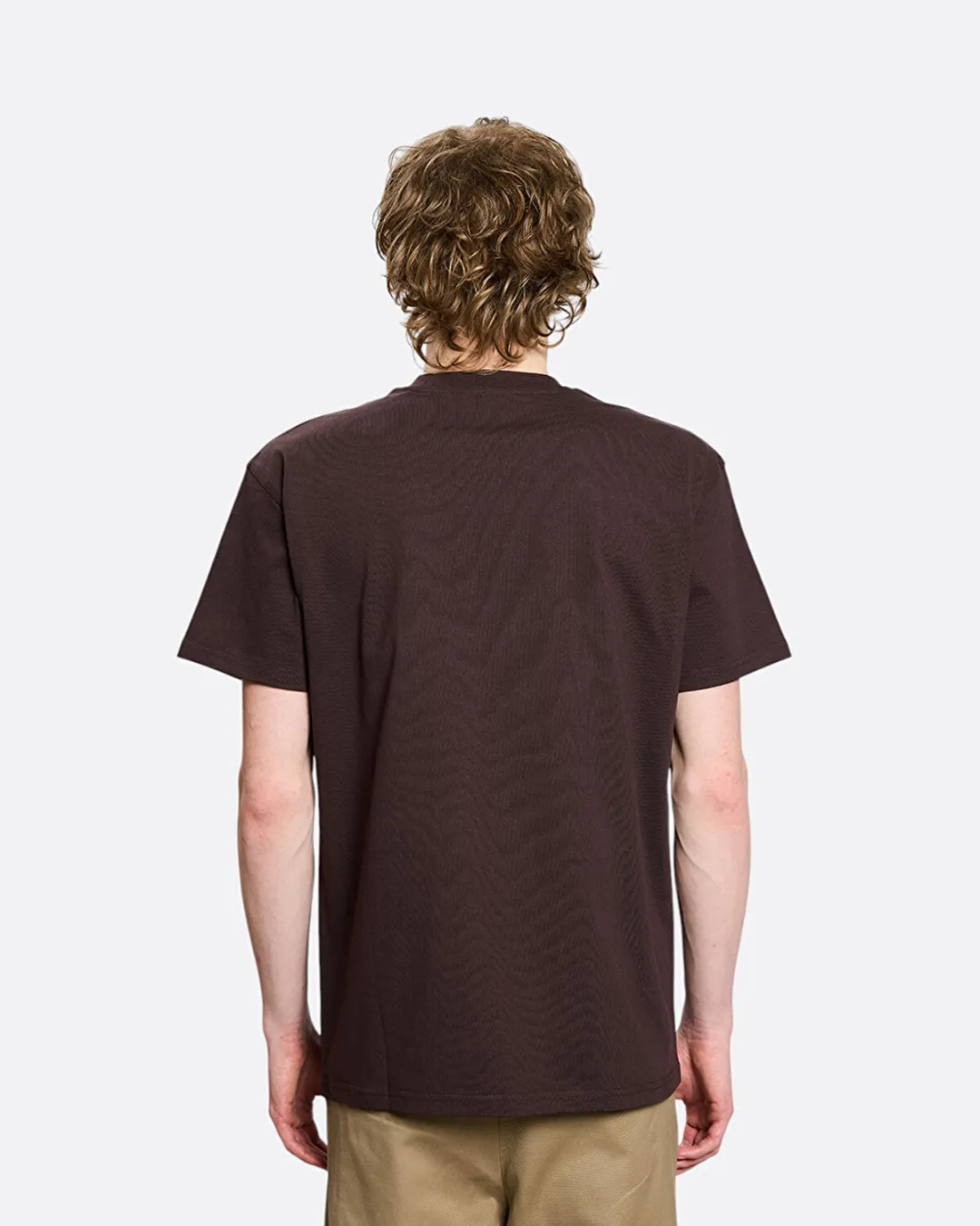 American Script Kahverengi Erkek T-shirt - 4
