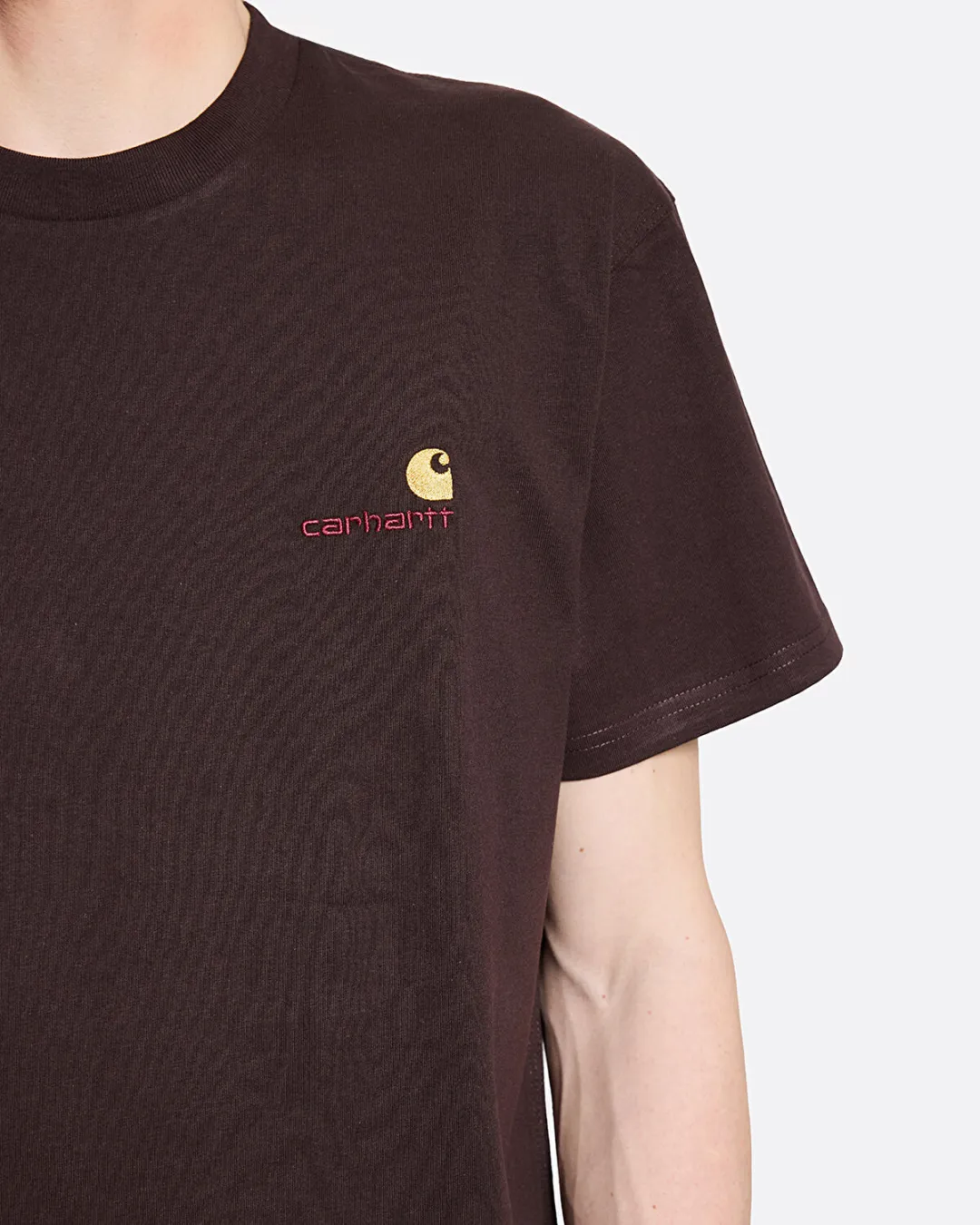 American Script Kahverengi Erkek T-shirt - 0