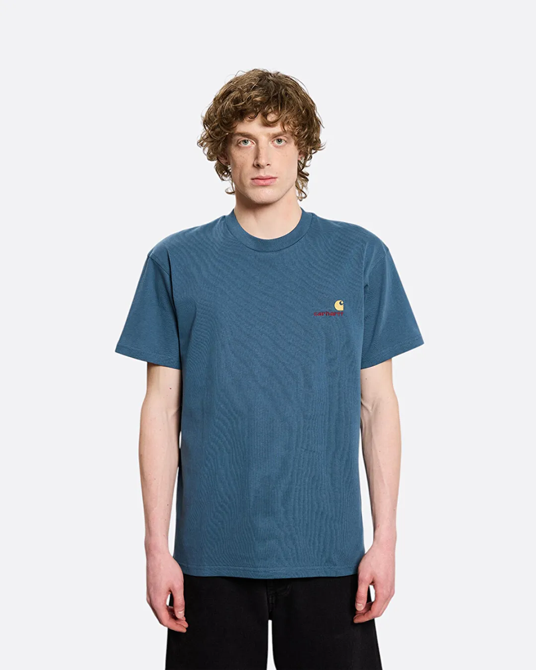 American Script Mavi Erkek T-shirt - 2