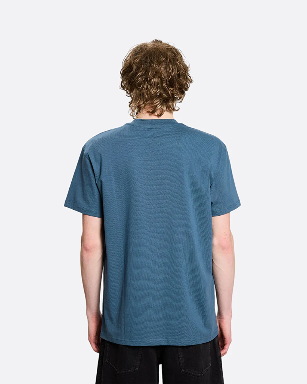 American Script Mavi Erkek T-shirt - 3