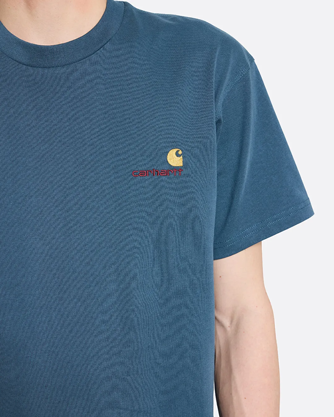 American Script Mavi Erkek T-shirt - 0