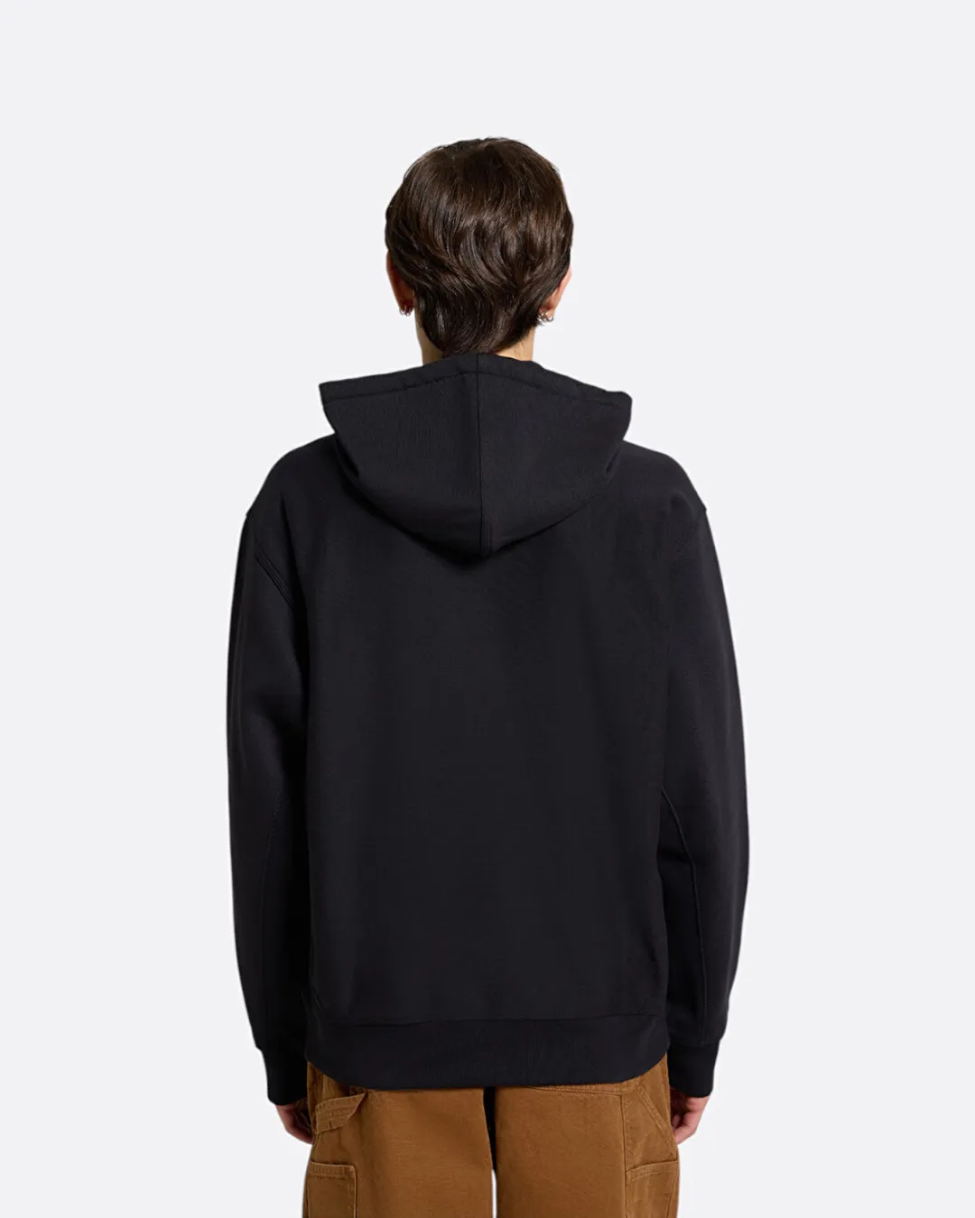 American Script Siyah Erkek Kapüşonlu Sweatshirt - 4