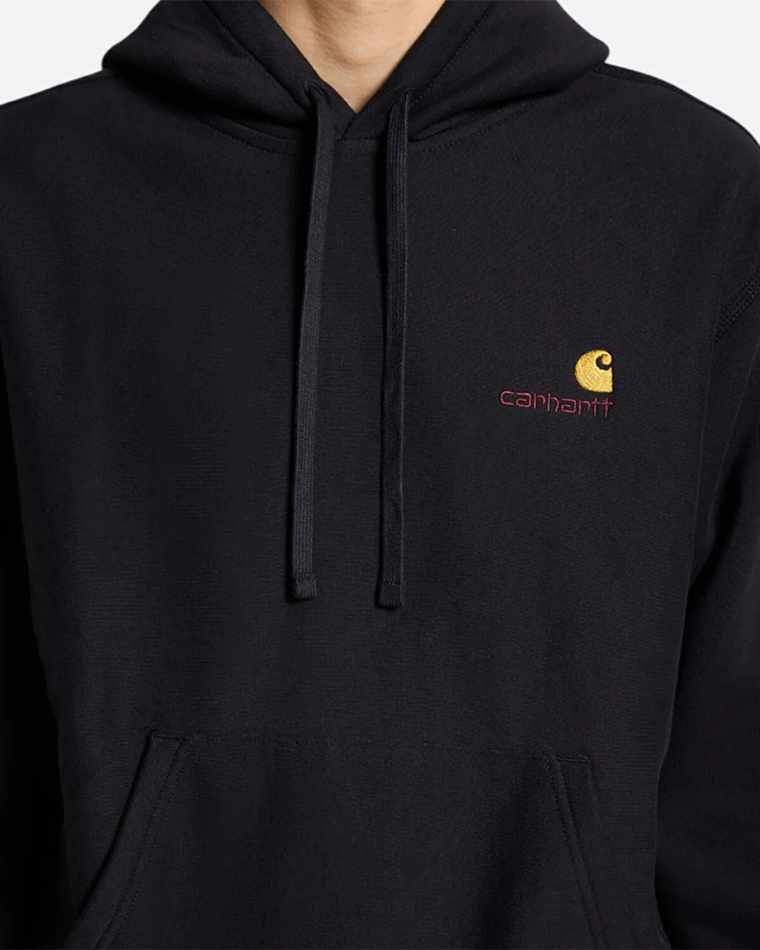 American Script Siyah Erkek Kapüşonlu Sweatshirt - 0