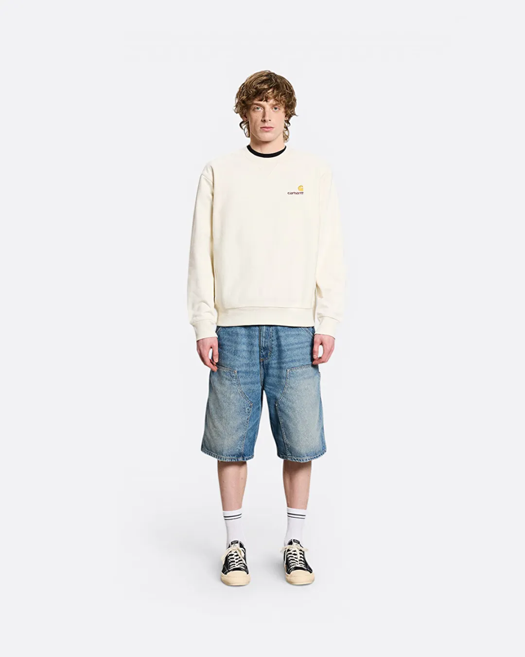 American Script Krem Erkek Sweatshirt - 2