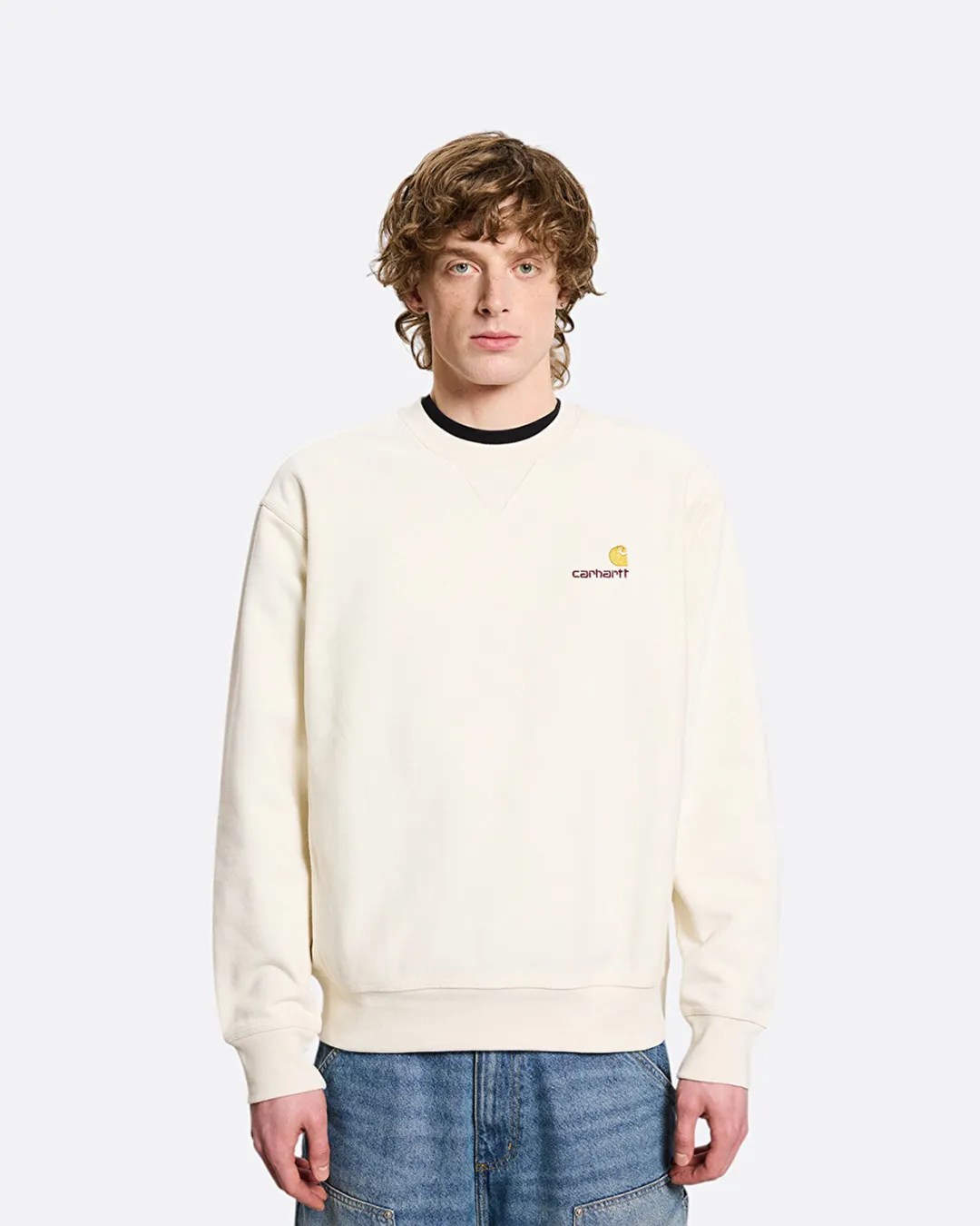 American Script Krem Erkek Sweatshirt - 3