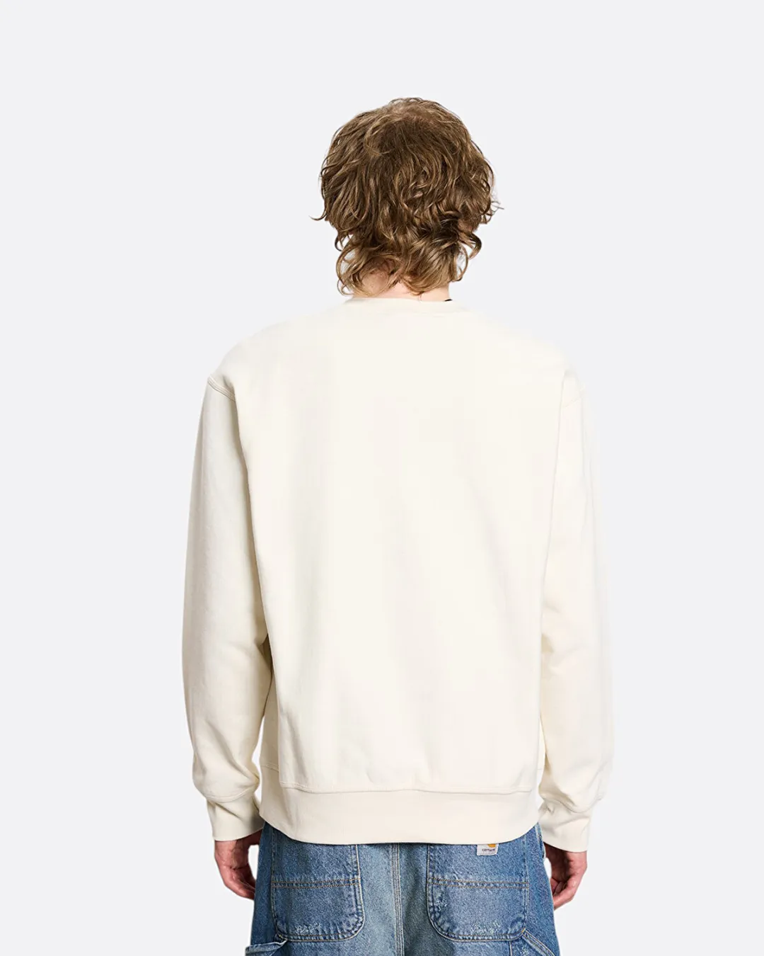 American Script Krem Erkek Sweatshirt - 4