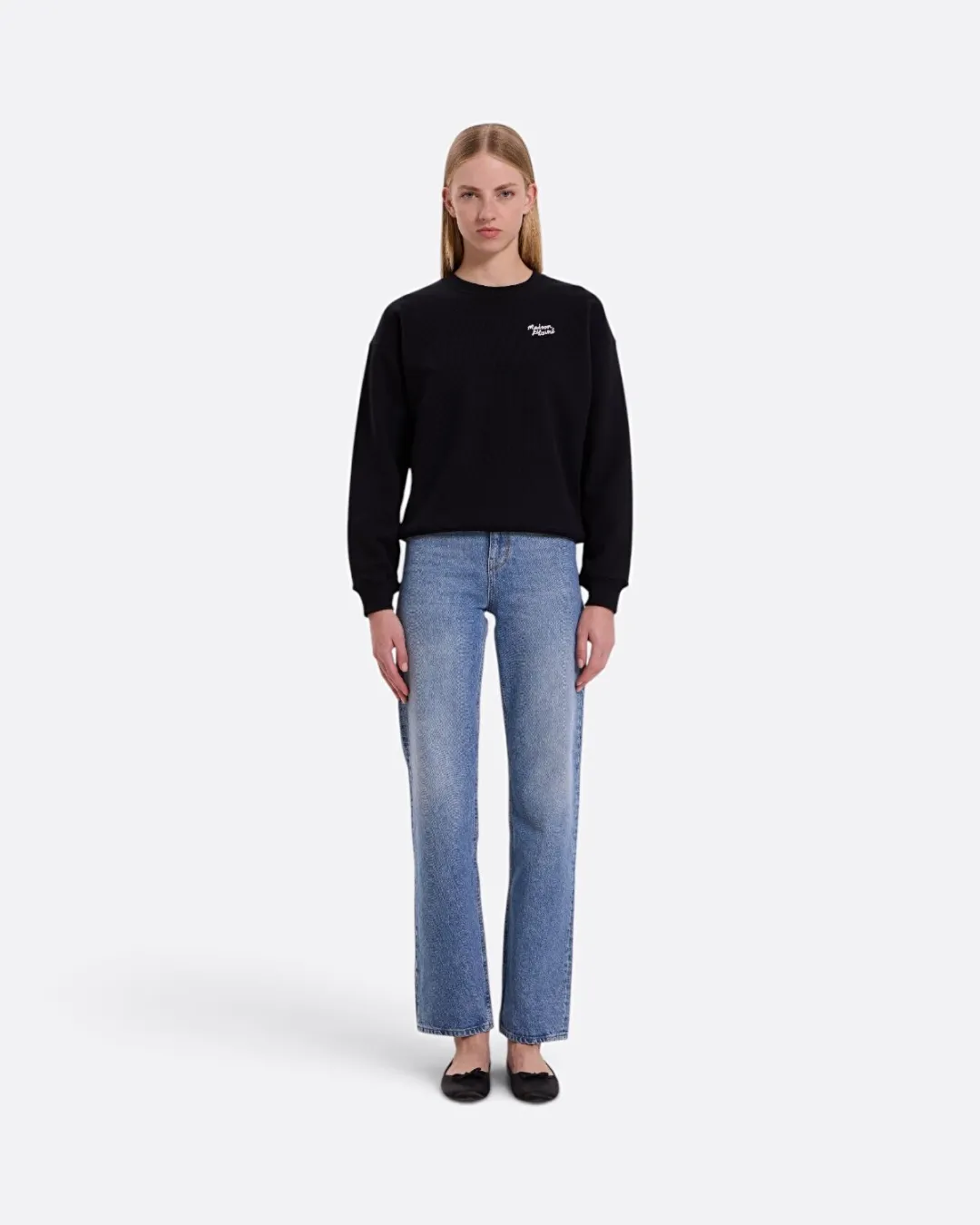 Handwriting Comfort Siyah Swea Kadın T-shirt - 3