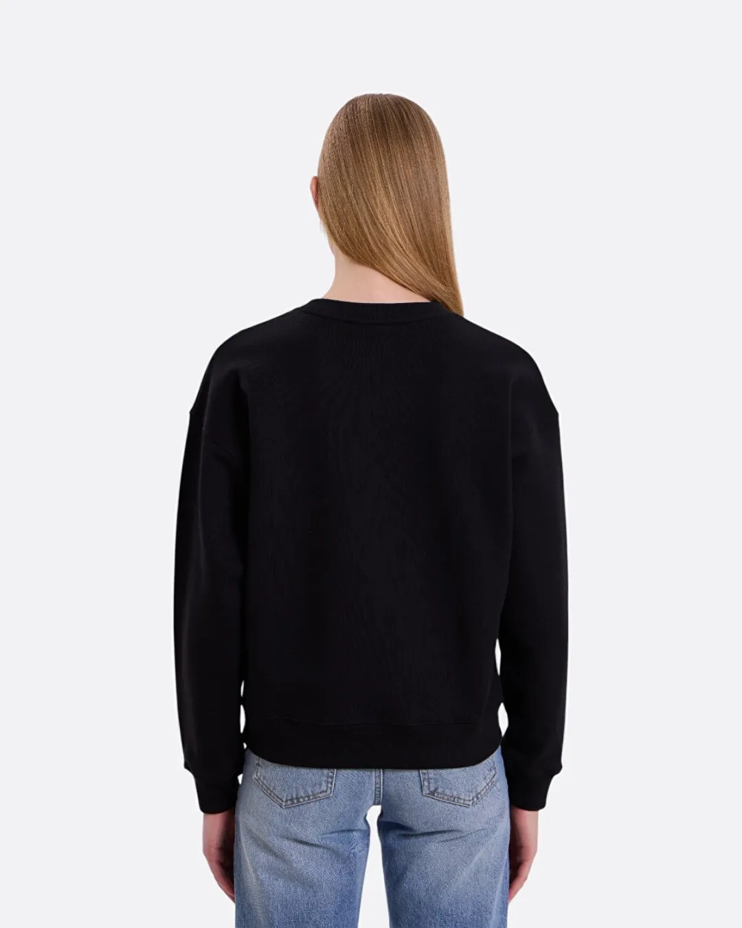Handwriting Comfort Siyah Swea Kadın T-shirt - 5