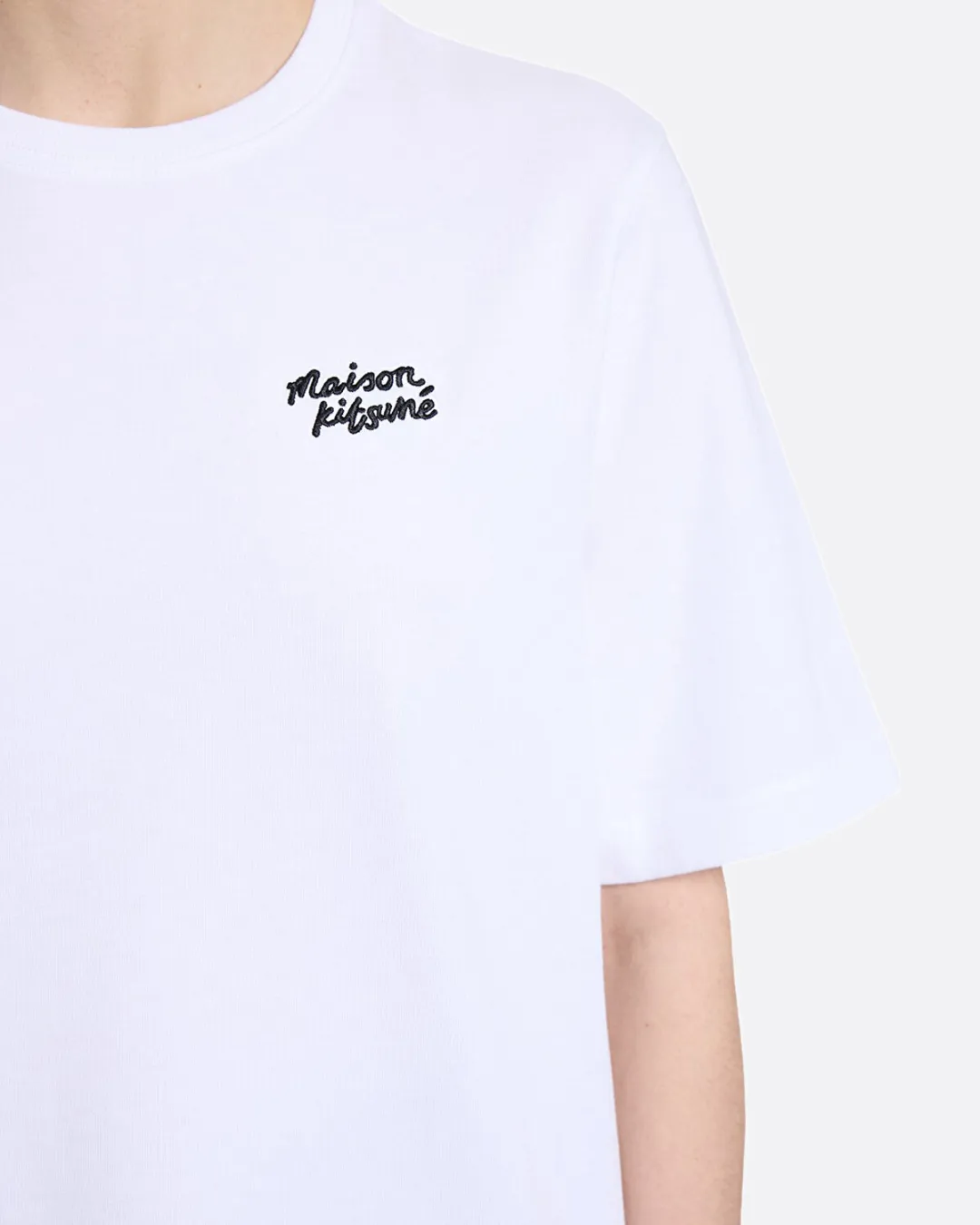 Handwriting Comfort Beyaz-Siyah Kadın T-shirt - 5