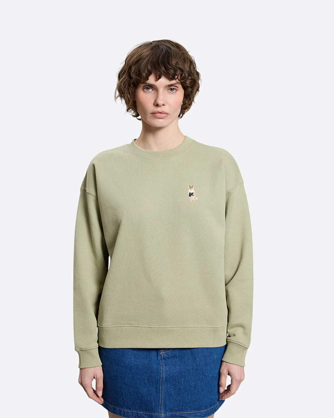 Dressed Fox Comfort Yeşil Kadın Sweatshirt - 3