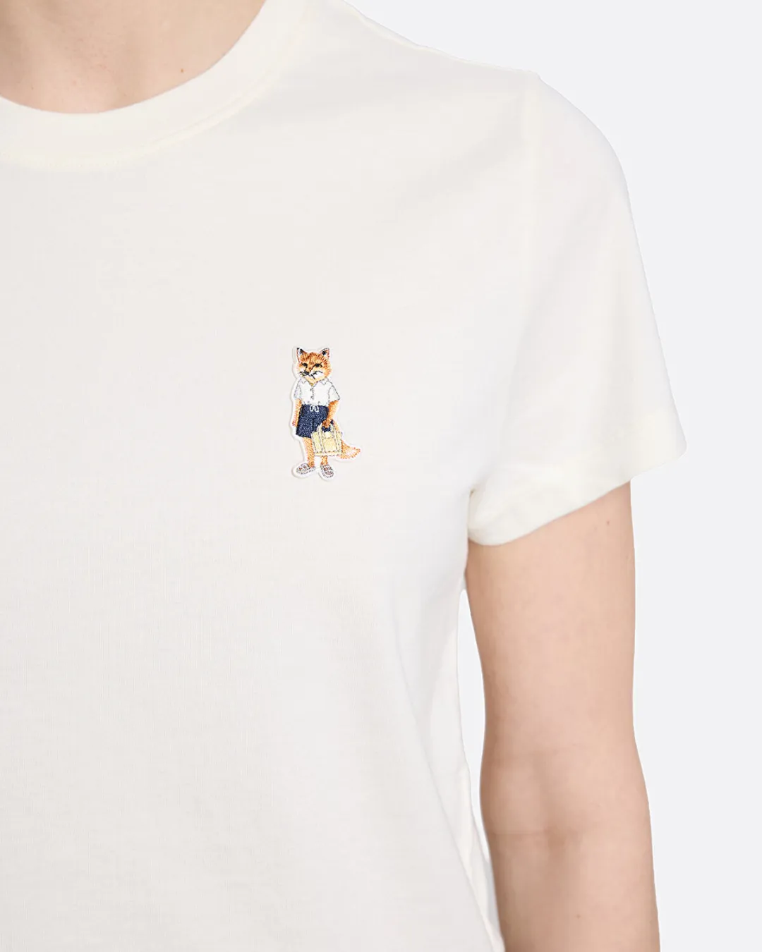 Dressed Fox Baby Beyaz Kadın T-shirt - 5