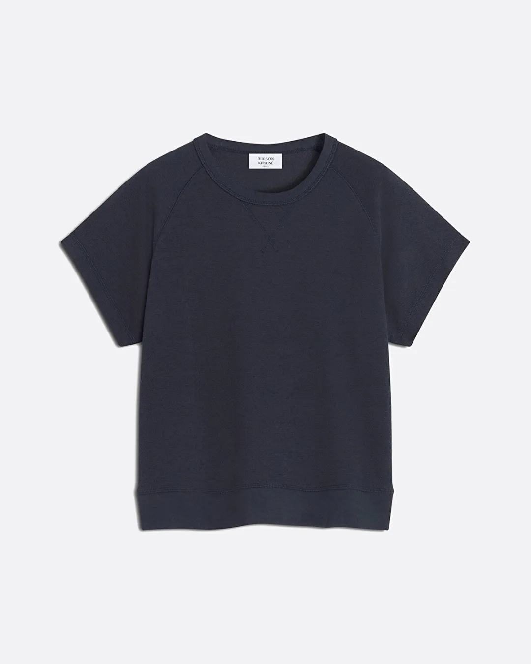 Textured Lacivert Kadın T-shirt - 1