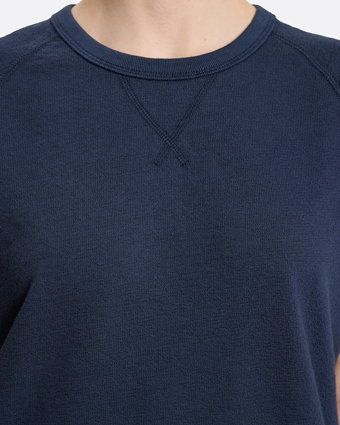 Textured Lacivert Kadın T-shirt - 5