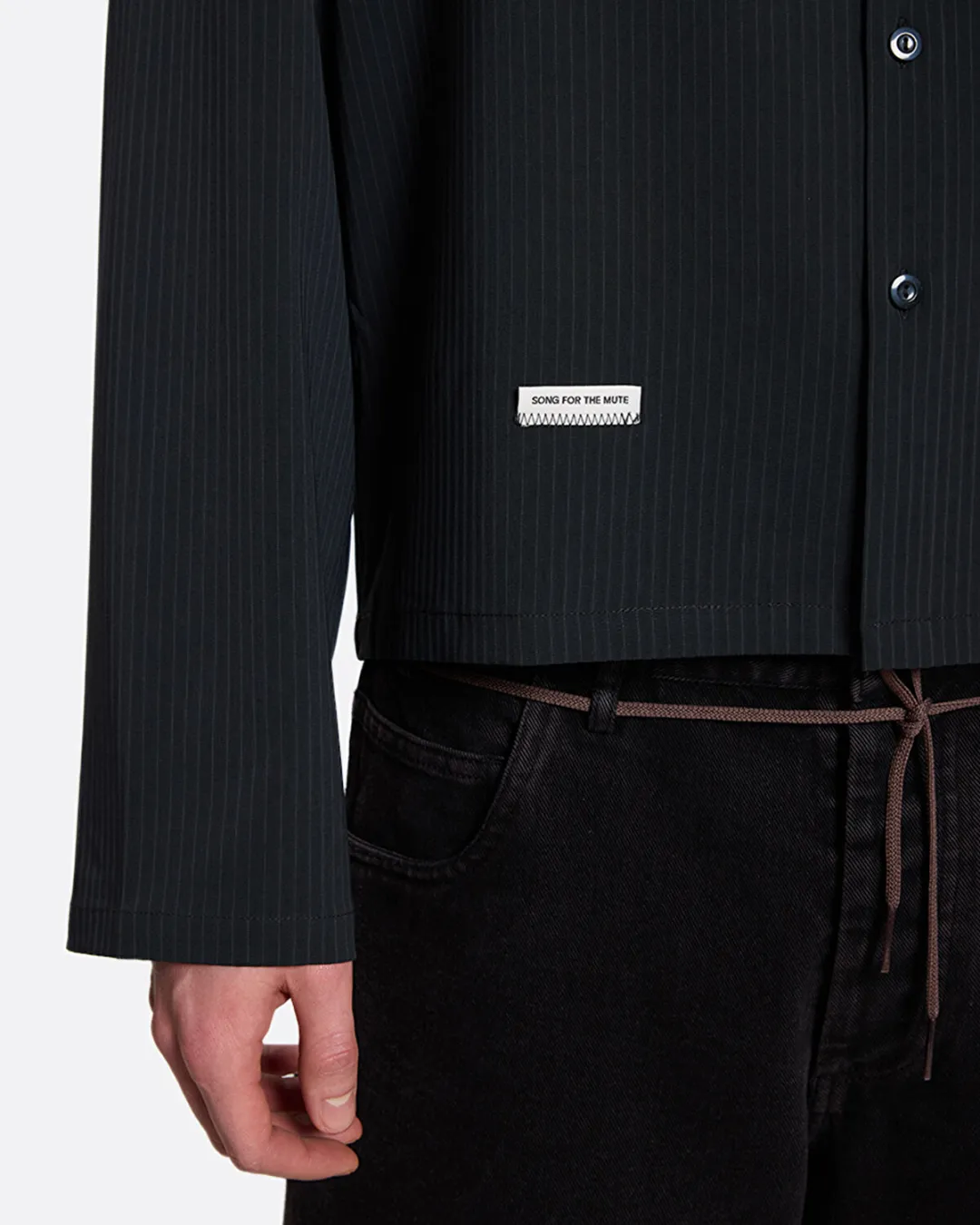Cropped Casual Lacivert Erkek Gömlek - 5