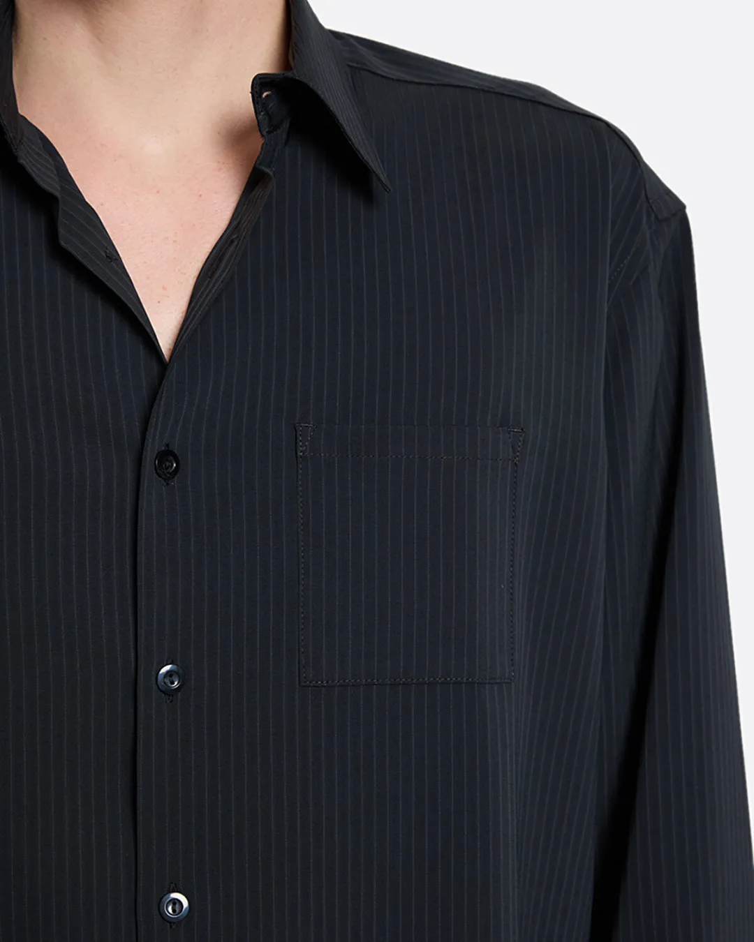Cropped Casual Lacivert Erkek Gömlek - 0