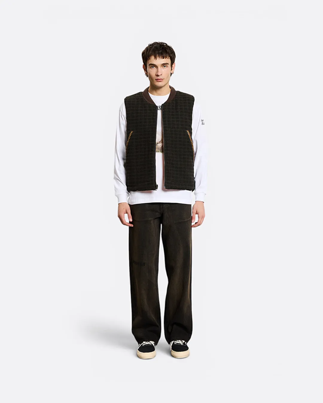 Horns Denim Siyah - Kahve Erkek Yelek - 2