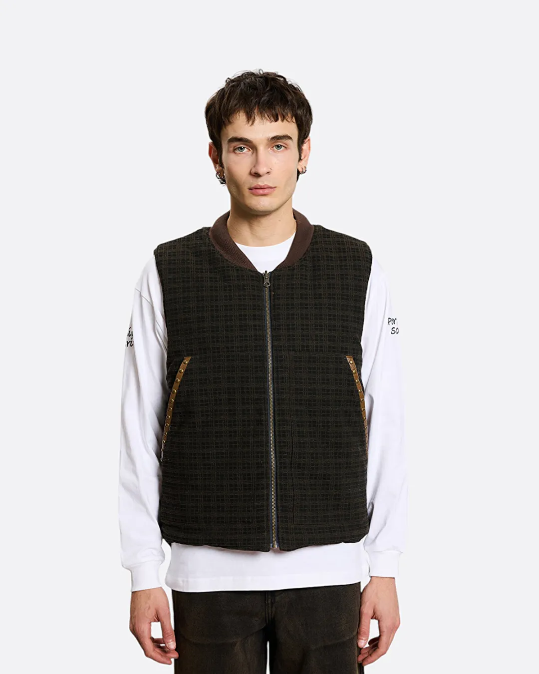 Horns Denim Siyah - Kahve Erkek Yelek - 4