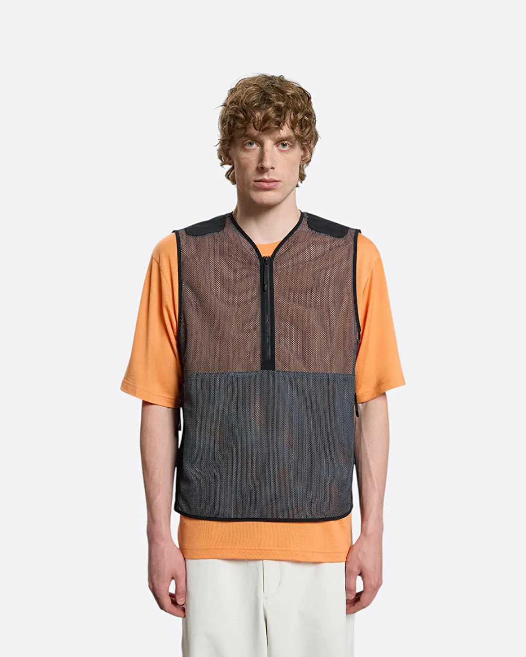 Tonalith Mesh Half Zip Siyah Erkek Yelek - 3