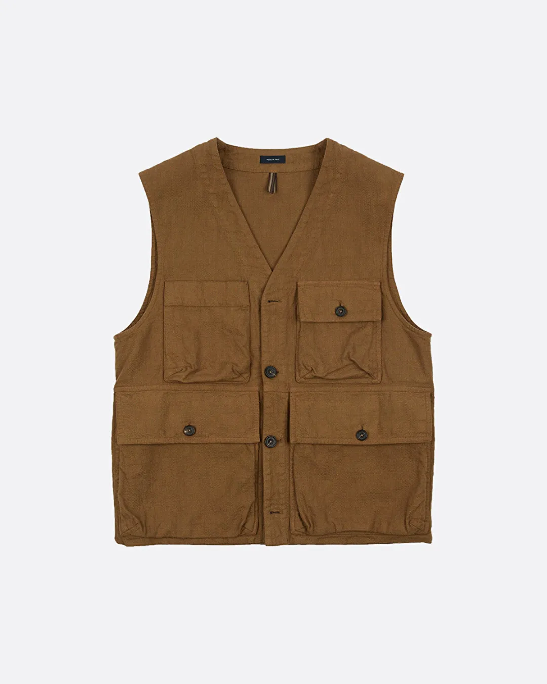 Utility Vest Kahverengi Erkek Yelek - 1