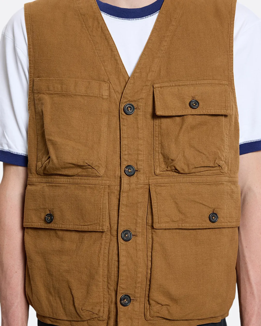 Utility Vest Kahverengi Erkek Yelek - 5