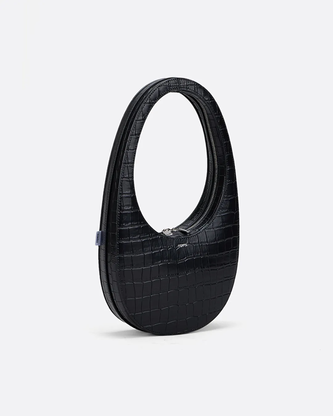 Croco Swipe Siyah Kadın El Çantası - 2