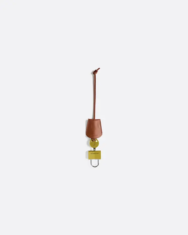Padlock Charm Sarı Çanta Aksesuarı