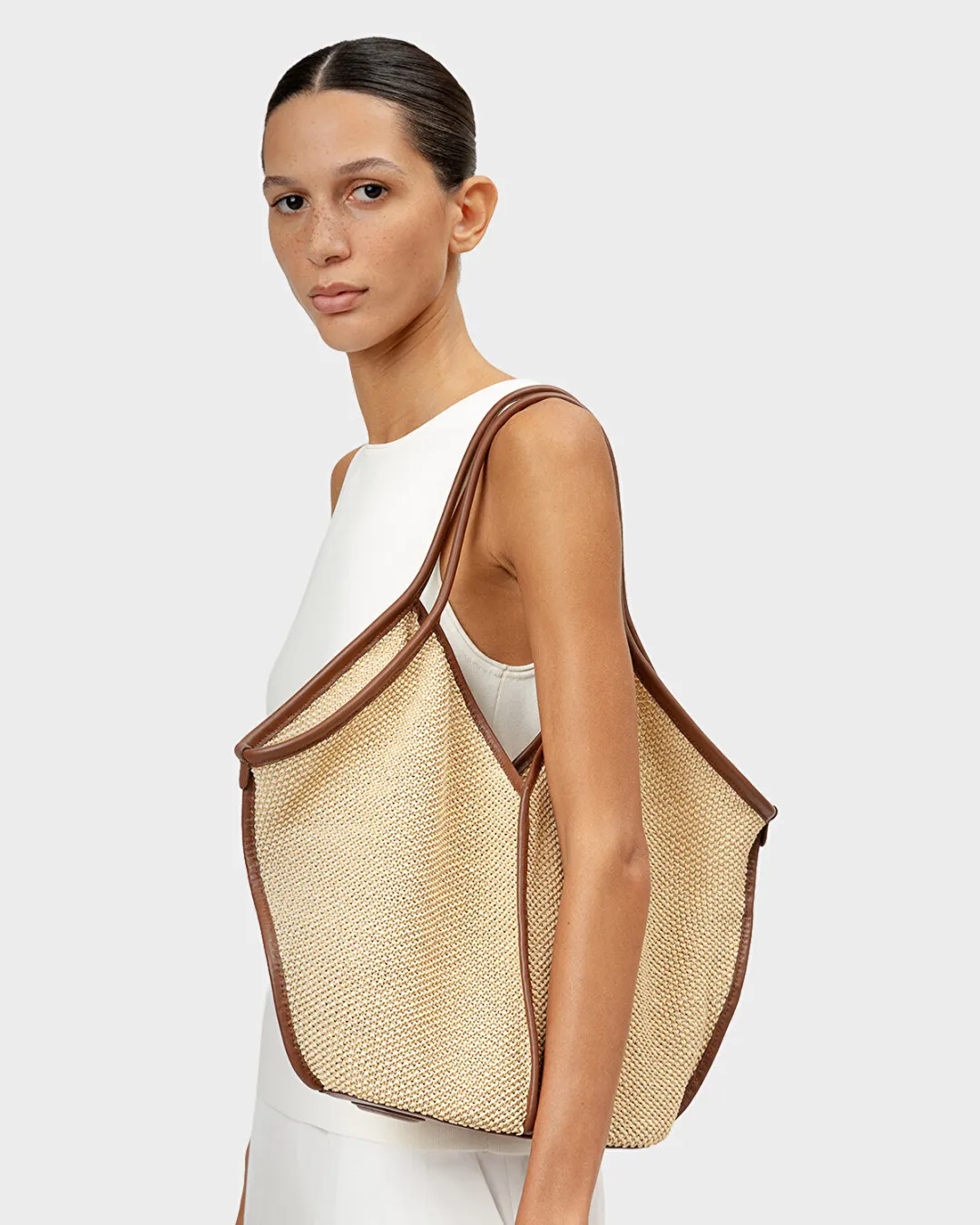 Calella Soft Raffia Naturel Kadın Tote Çanta - 0