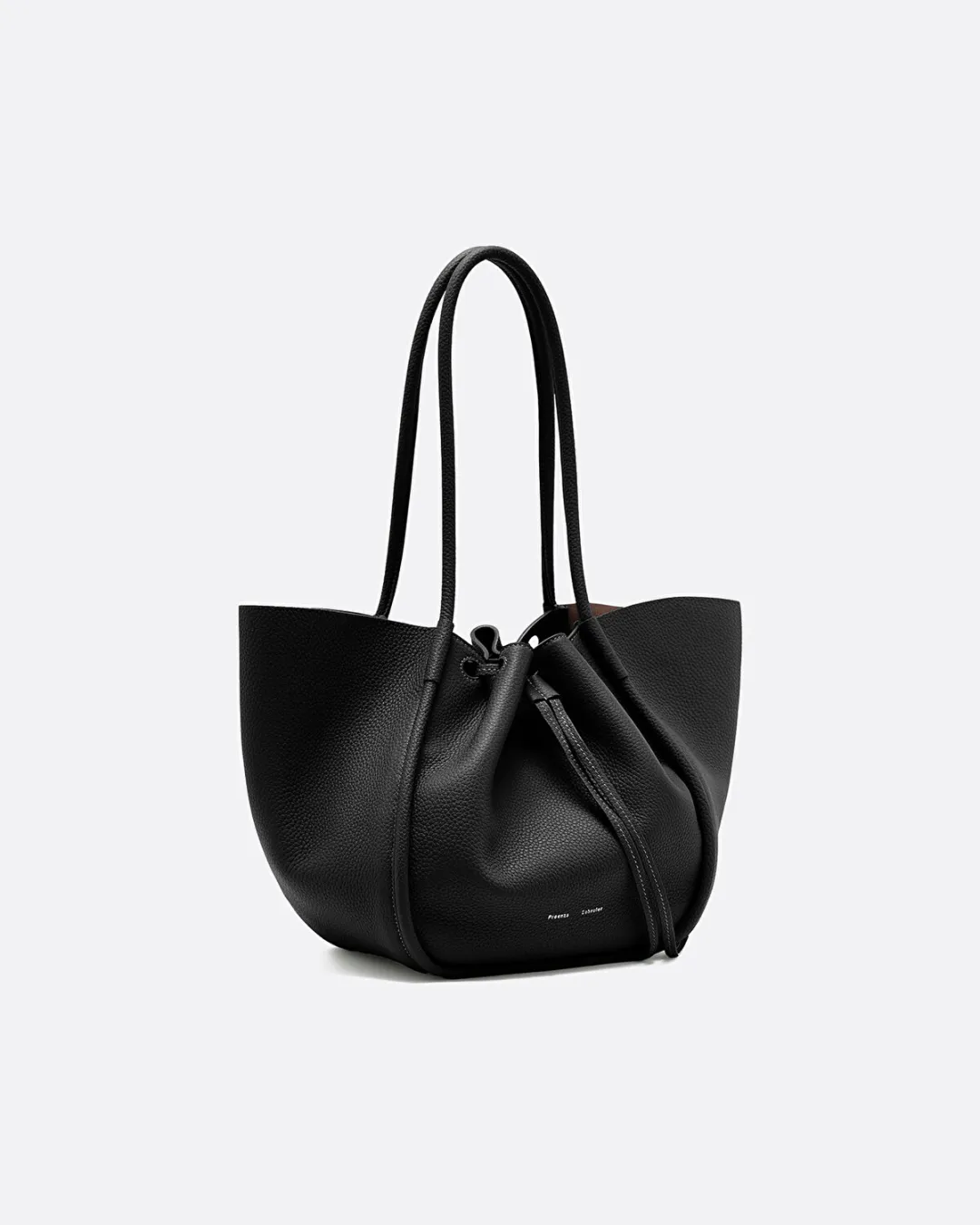 Large Ruched Siyah Kadın Tote Çanta - 2
