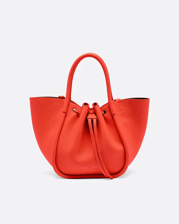 Small Ruched Turuncu Kadın Tote Çanta