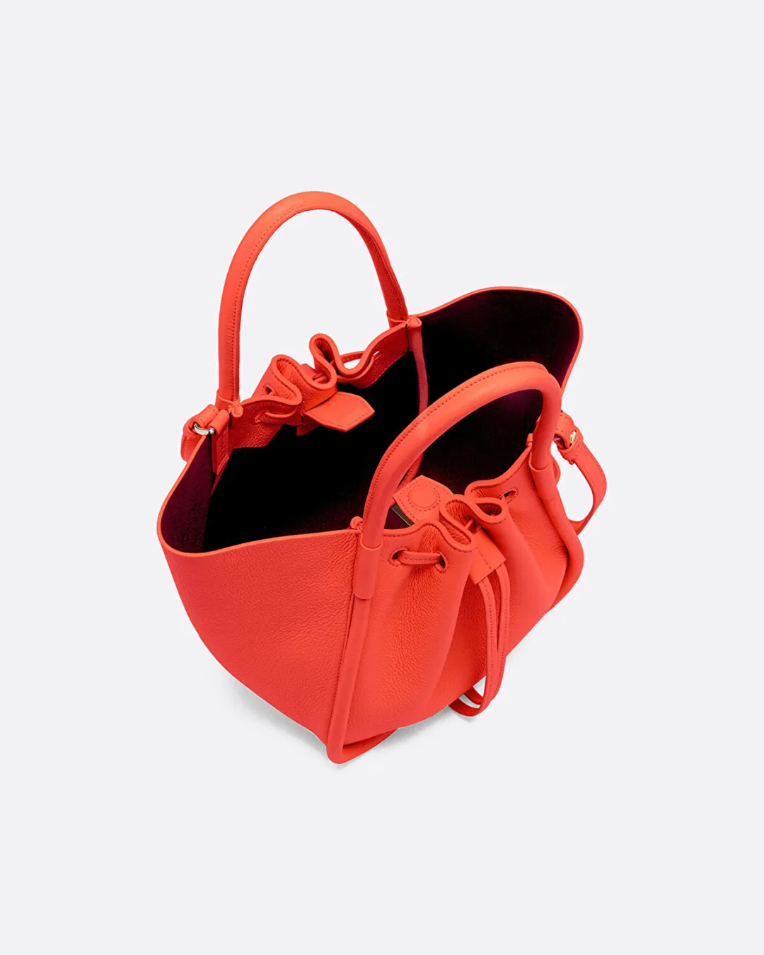 Small Ruched Turuncu Kadın Tote Çanta - 4