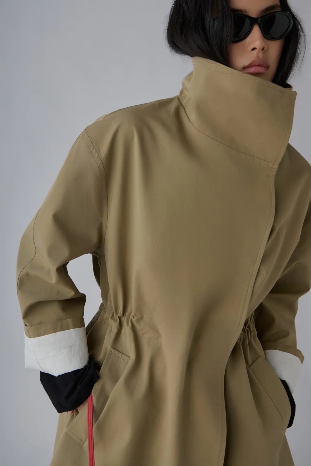 Haki Raina Gabardin Trençkot - 7