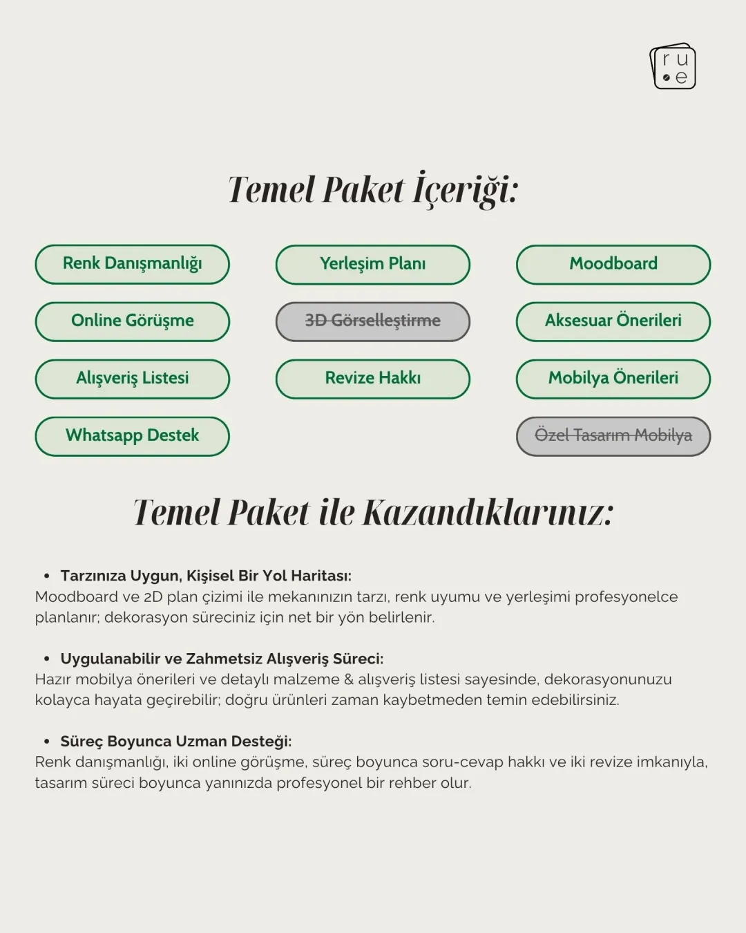 Temel Paket: Online İç Mimarlık ve Dekorasyon Hizmeti - 2