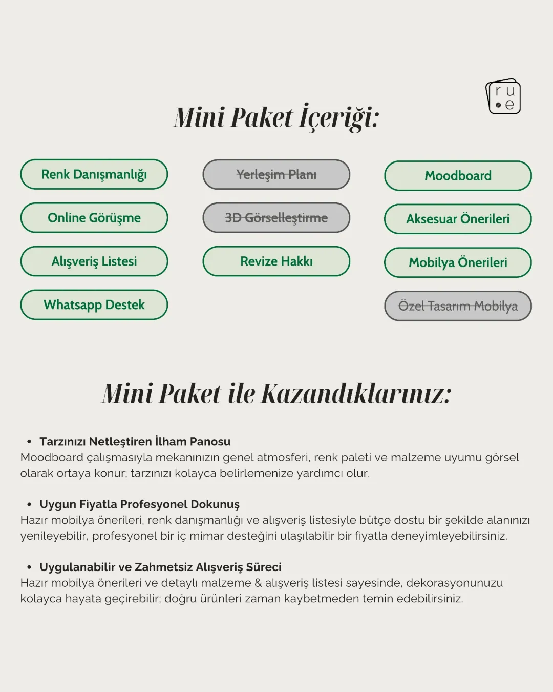 Mini Paket: Online İç Mimarlık ve Dekorasyon Hizmeti - 2