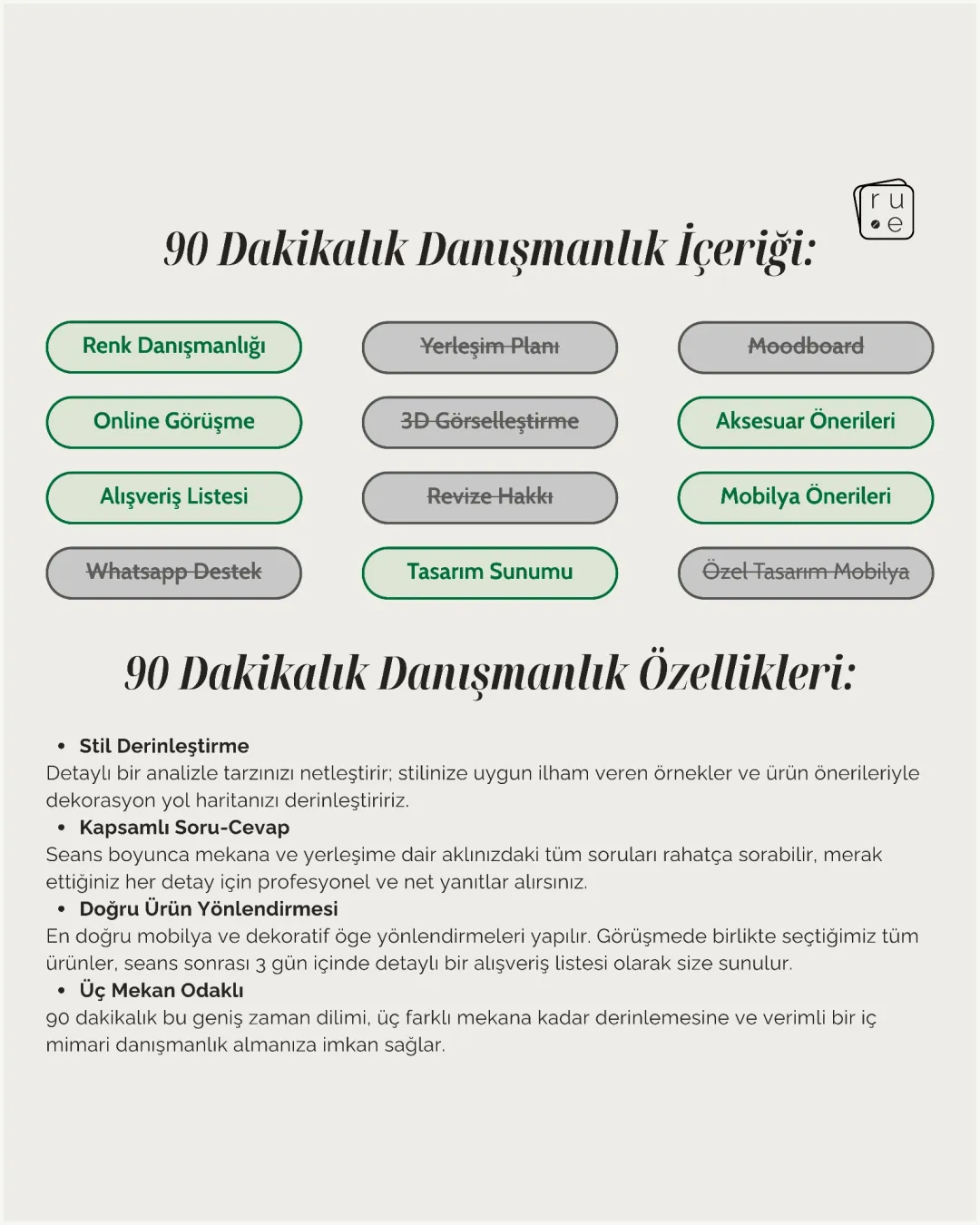 90 Dakikalık Danışmanlık Seansı: Online Danışmanlık ve Mekan Analizi - 2