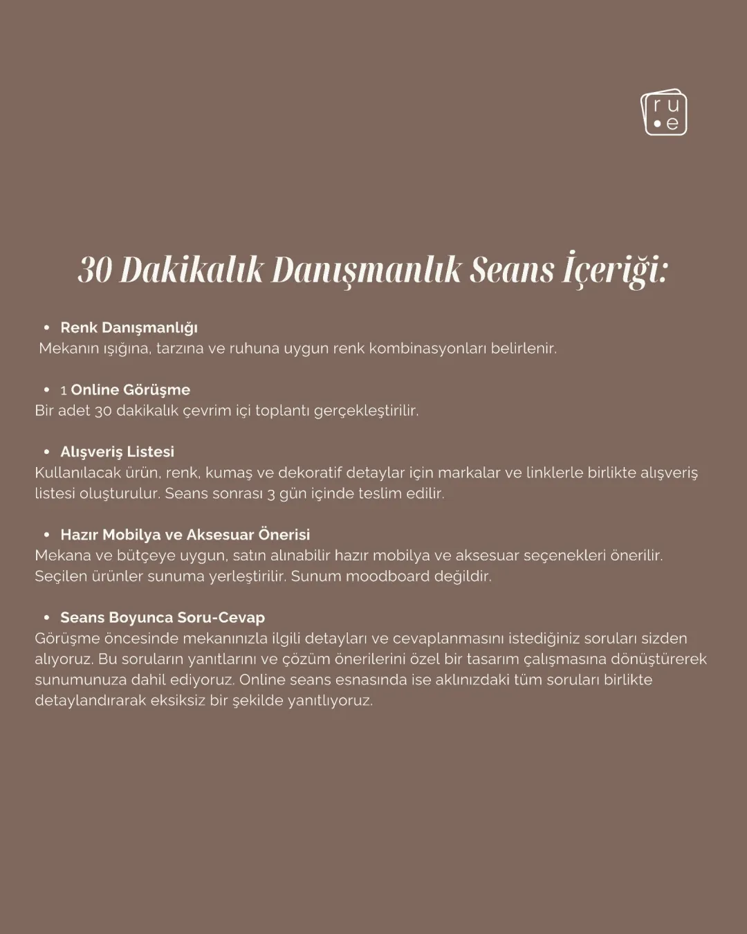 30 Dakikalık Danışmanlık Seansı: Online Danışmanlık ve Mekan Analizi - 4