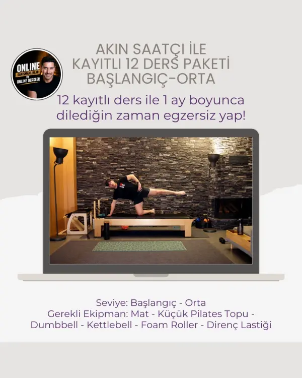Akın Saatçi ile Aylık 12 Ders Paketi (Başlangıç-Orta Seviye)