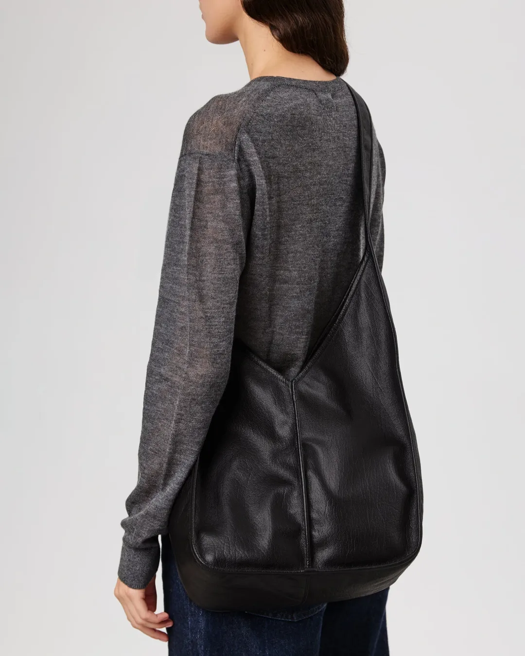 Calella Crossbody Tumbled Siyah Kadın Omuz Çantası - 2